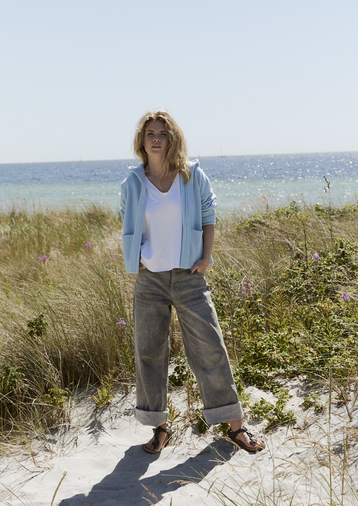 HENRIETTE STEFFENSEN COPENHAGEN CARDIGAN - 7176 CARDIGANS BABY BLUE 671