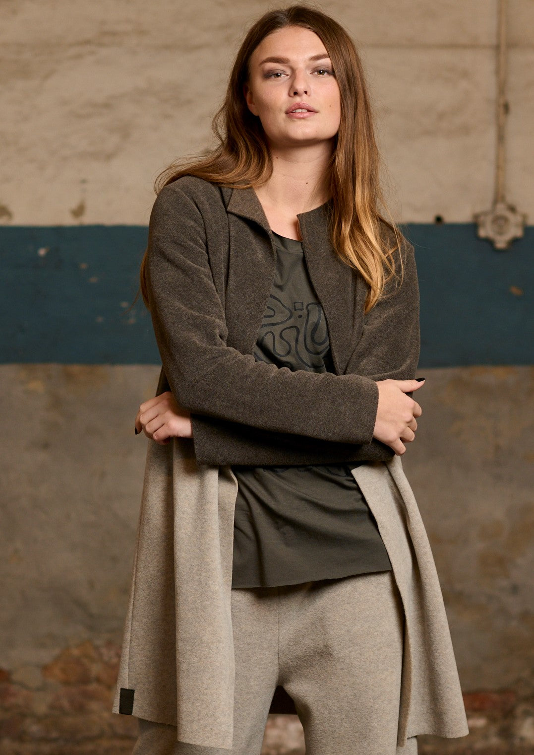 HENRIETTE STEFFENSEN COPENHAGEN CARDIGAN 2 FARBEN - 7133 CARDIGANS BARK/SAND 646