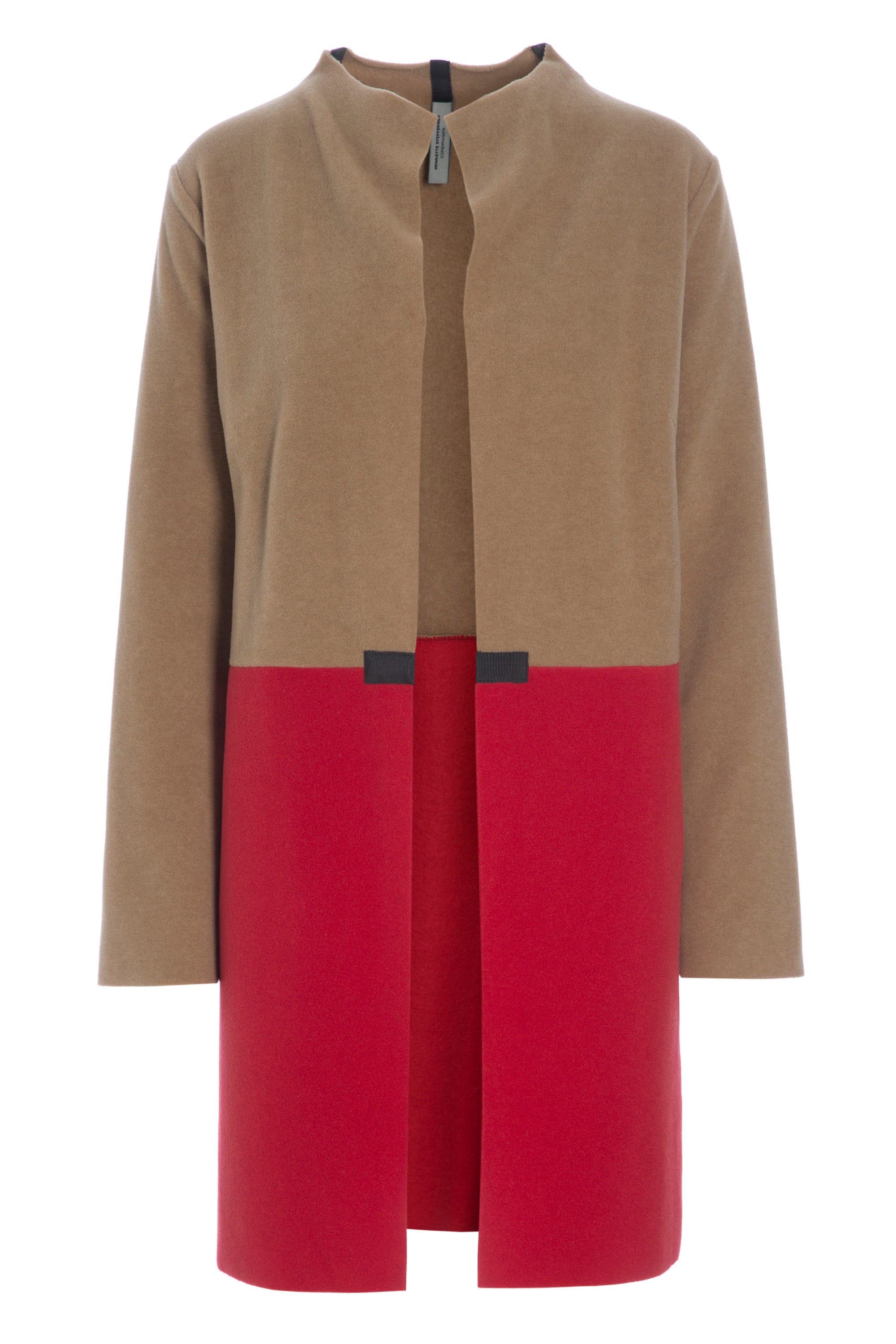 HENRIETTE STEFFENSEN COPENHAGEN CARDIGAN 2 FARBEN - 7133 CARDIGANS CAMEL/RED 822