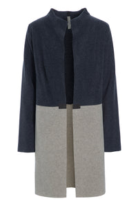CARDIGAN 2 FARBEN - 7133 - DEEP BLUE/SAND