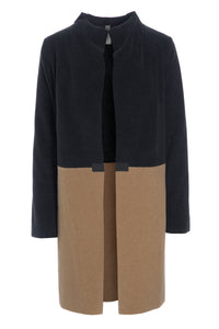 CARDIGAN 2 FARBEN - 7133 - SOFT BLACK/CAMEL