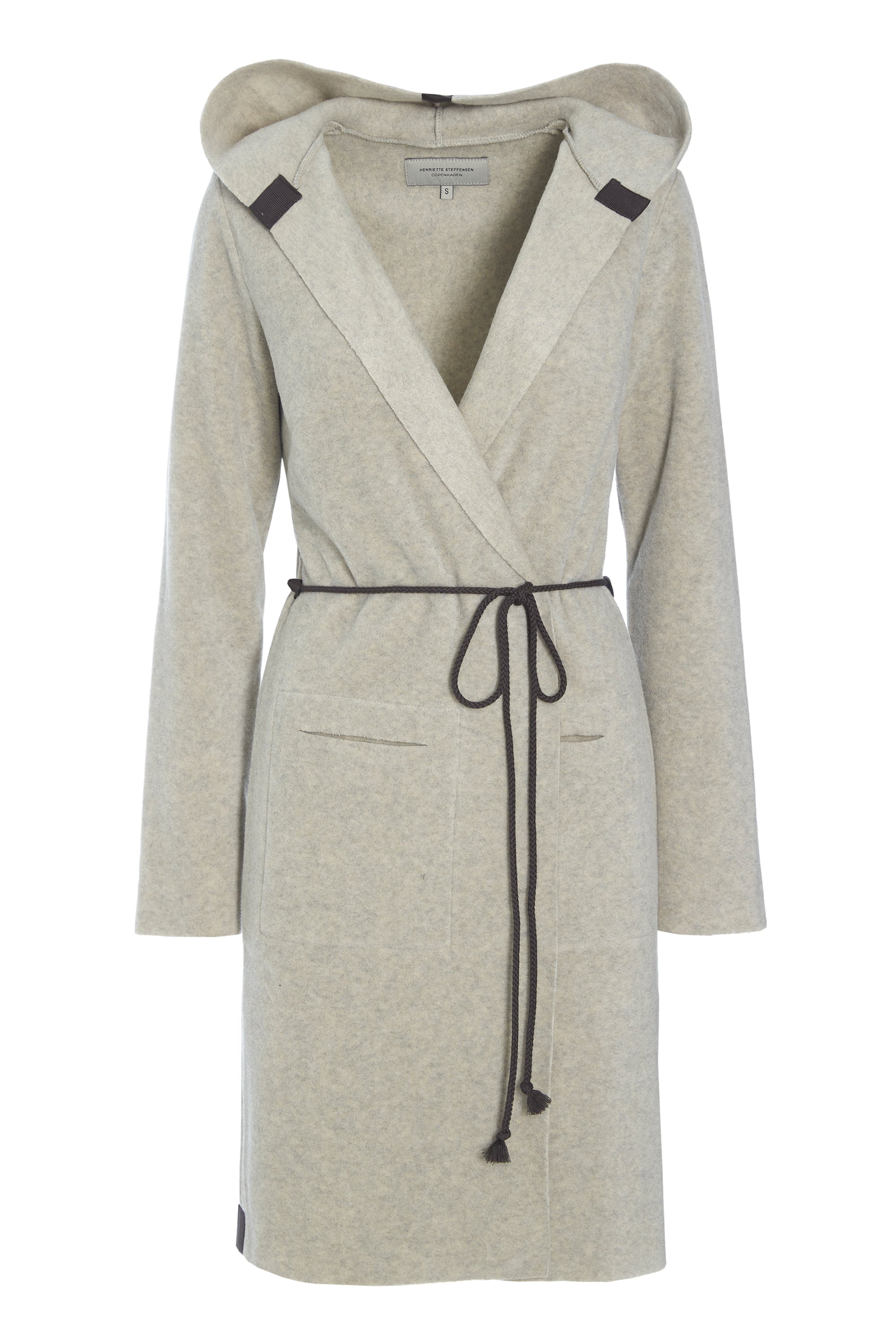 HENRIETTE STEFFENSEN COPENHAGEN CARDIGAN MIT GÜRTEL - 7151 CARDIGANS SAND 805