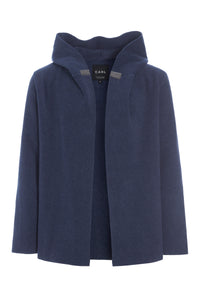 CARDIGAN MIT KAPUZE - 1002C - DENIM