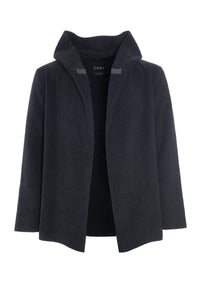 CARDIGAN MIT KAPUZE - 1002C - SOFT BLACK