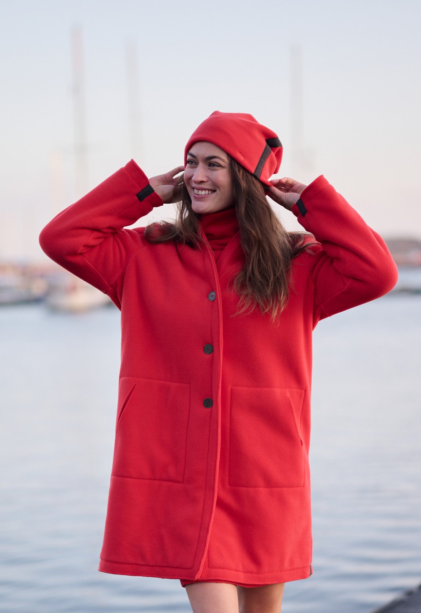 HENRIETTE STEFFENSEN COPENHAGEN DOPPELT GEFALTETER HUT - 5037 HATS TOMATO 845