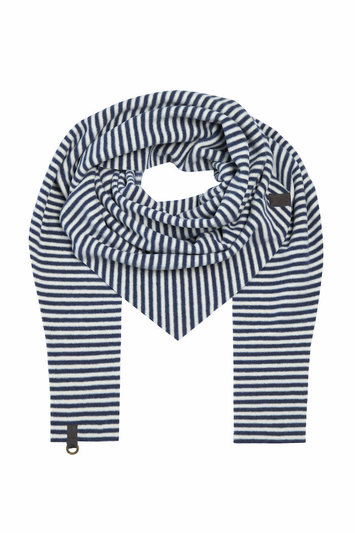 HENRIETTE STEFFENSEN COPENHAGEN DREIECKIGER SCHAL - 4051 SCARFS STRIPES DENIM & KIT 667