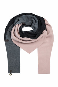 DREIECKIGER SCHAL NO WASTE - 4078NW - GREY/NUDE/SB
