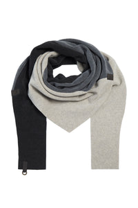 DREIECKIGER SCHAL NO WASTE - 4078NW - GREY/SAND