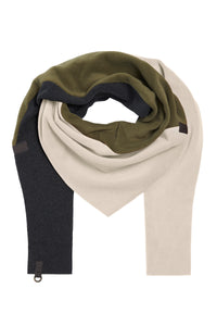 DREIECKIGER SCHAL NO WASTE - 4078NW - MOSS/KIT/SOFT BLACK