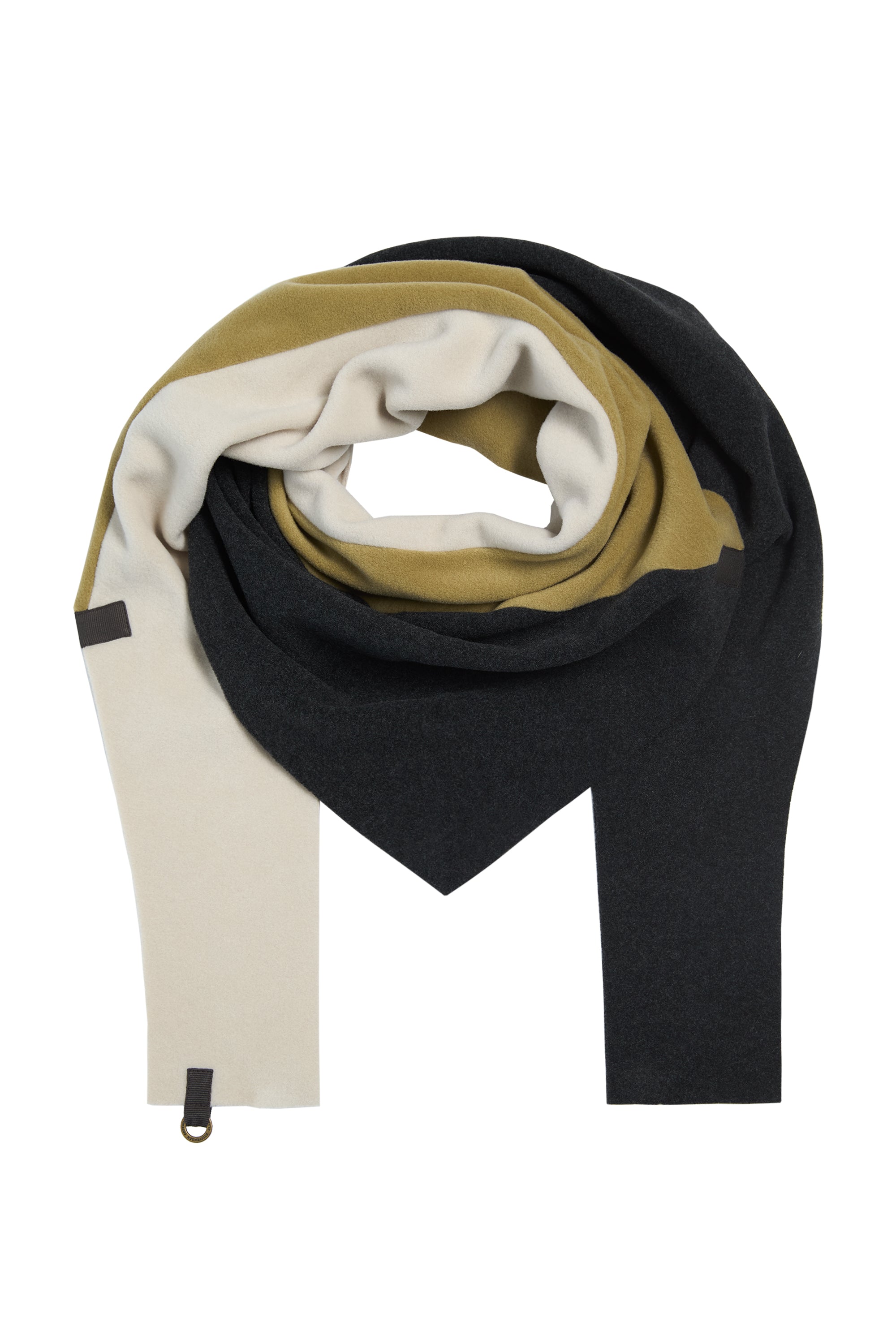 HENRIETTE STEFFENSEN COPENHAGEN DREIECKIGER SCHAL NO WASTE - 4078NW SCARFS OLIVE/SB/KIT 327