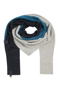 DREIECKIGER SCHAL NO WASTE - 4078NW - PETROL/SAND/SOFT BLACK