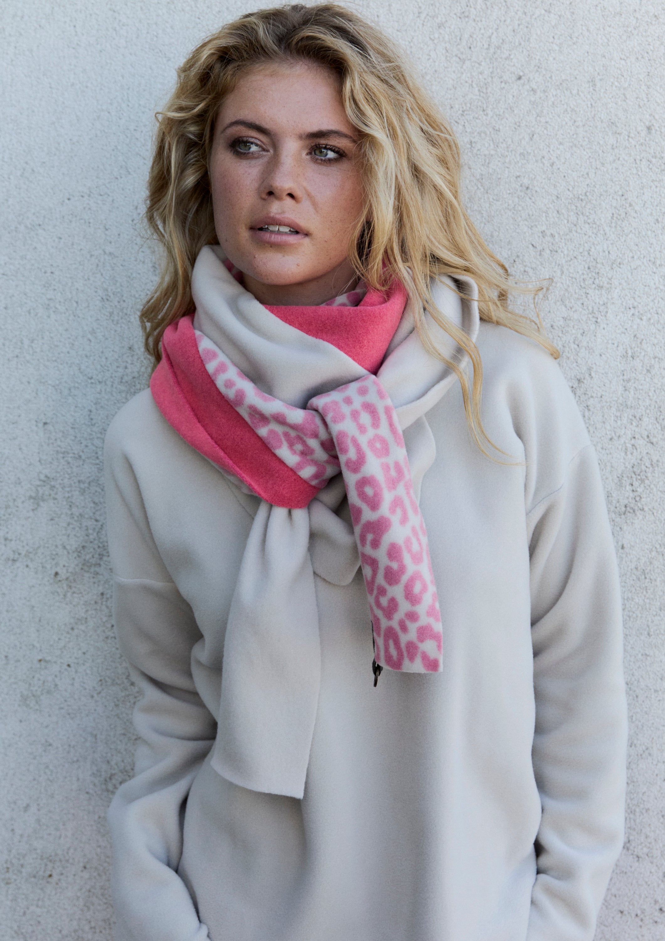 HENRIETTE STEFFENSEN COPENHAGEN DREIECKIGER SCHAL NO WASTE - 4078NW SCARFS SUNSET/KIT/PINK LEO 898