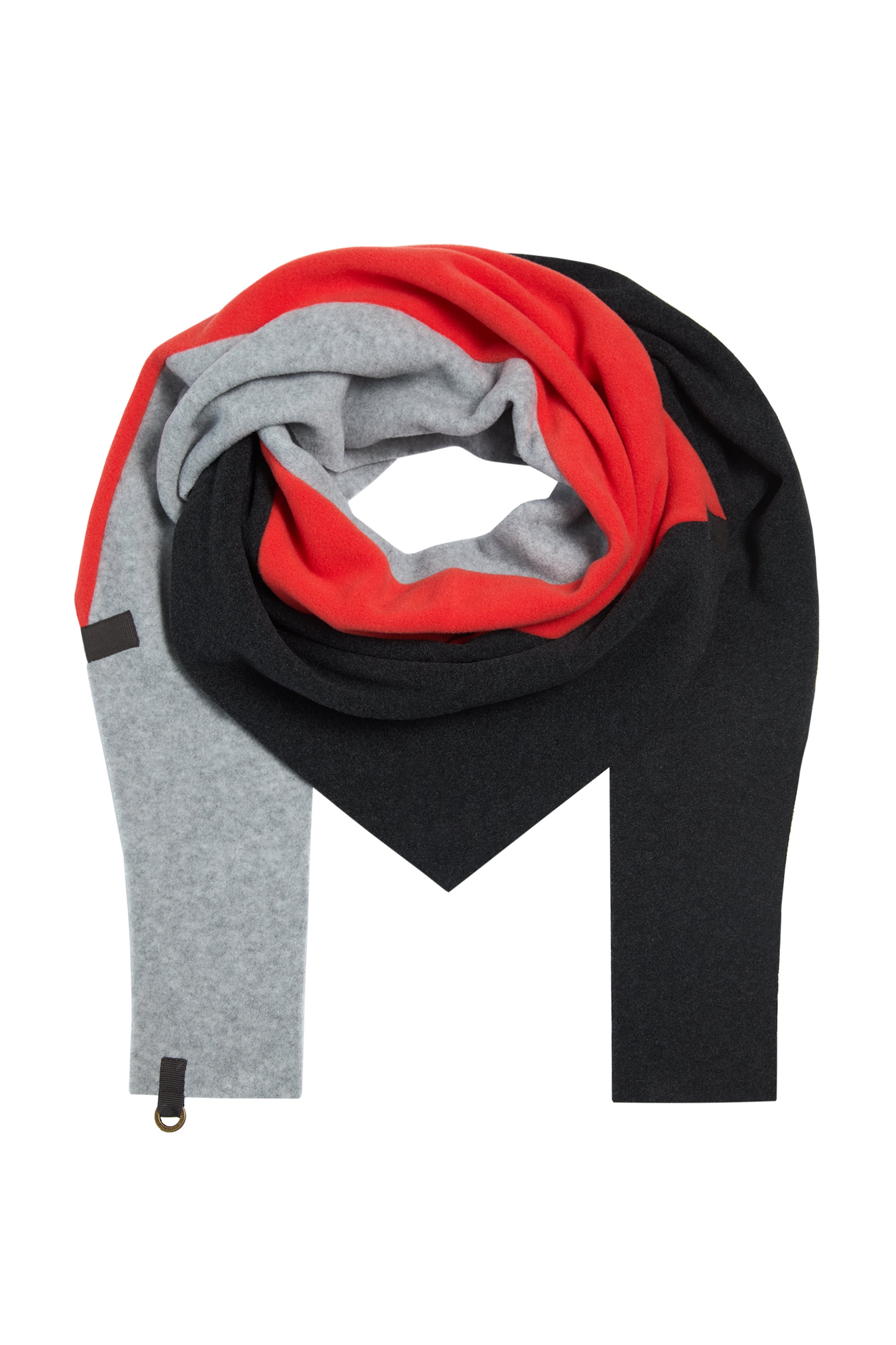 HENRIETTE STEFFENSEN COPENHAGEN DREIECKIGER SCHAL NO WASTE - 4078NW SCARFS TOMATO/SB/LIGHT GREY 323