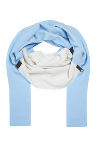 DREIECKIGER SCHAL NO WASTE - 4099 - BABY BLUE/OFF WHITE