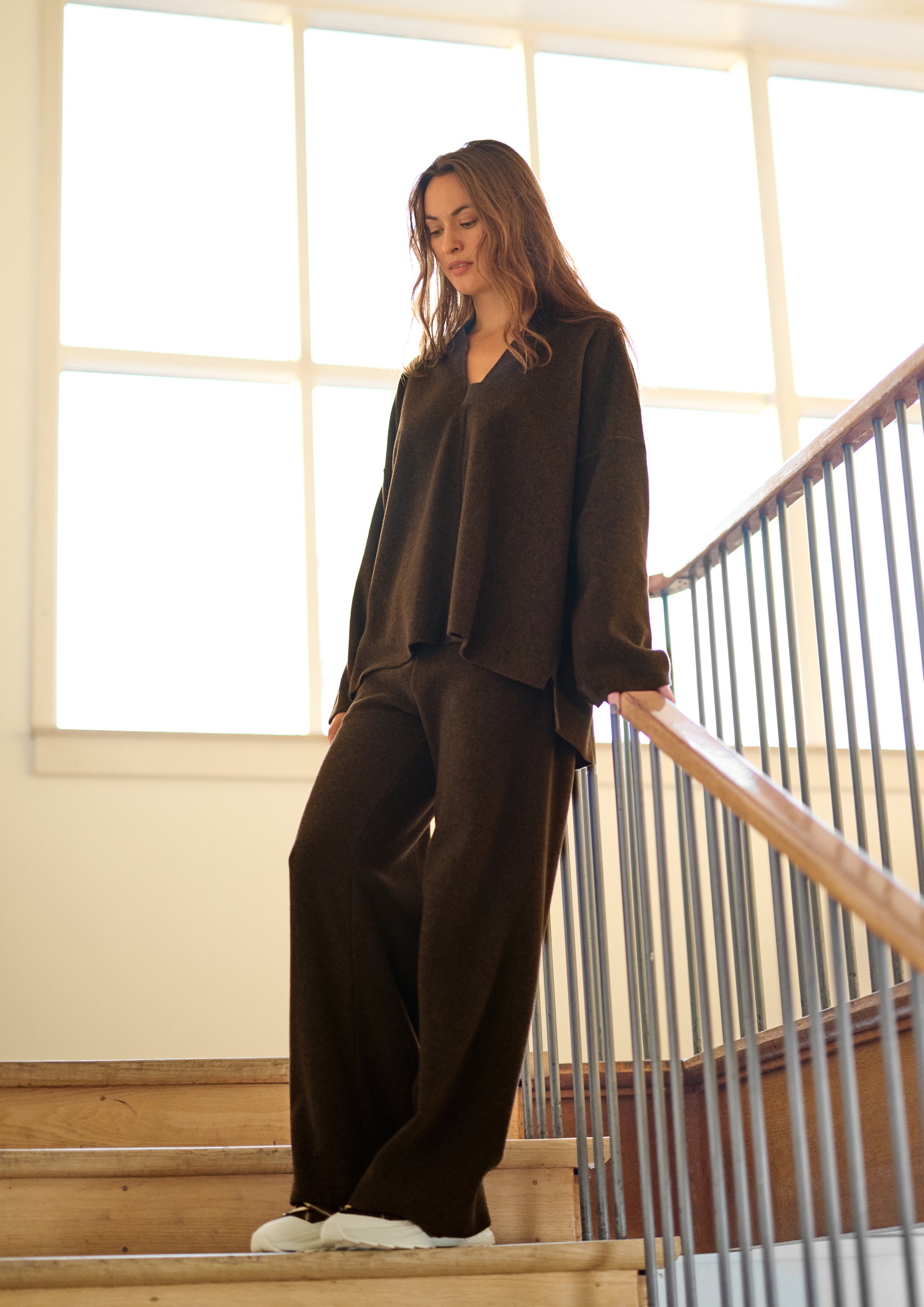 HENRIETTE STEFFENSEN COPENHAGEN FLARE HOSEN - 2116 BUKSER CHOCOLATE 844