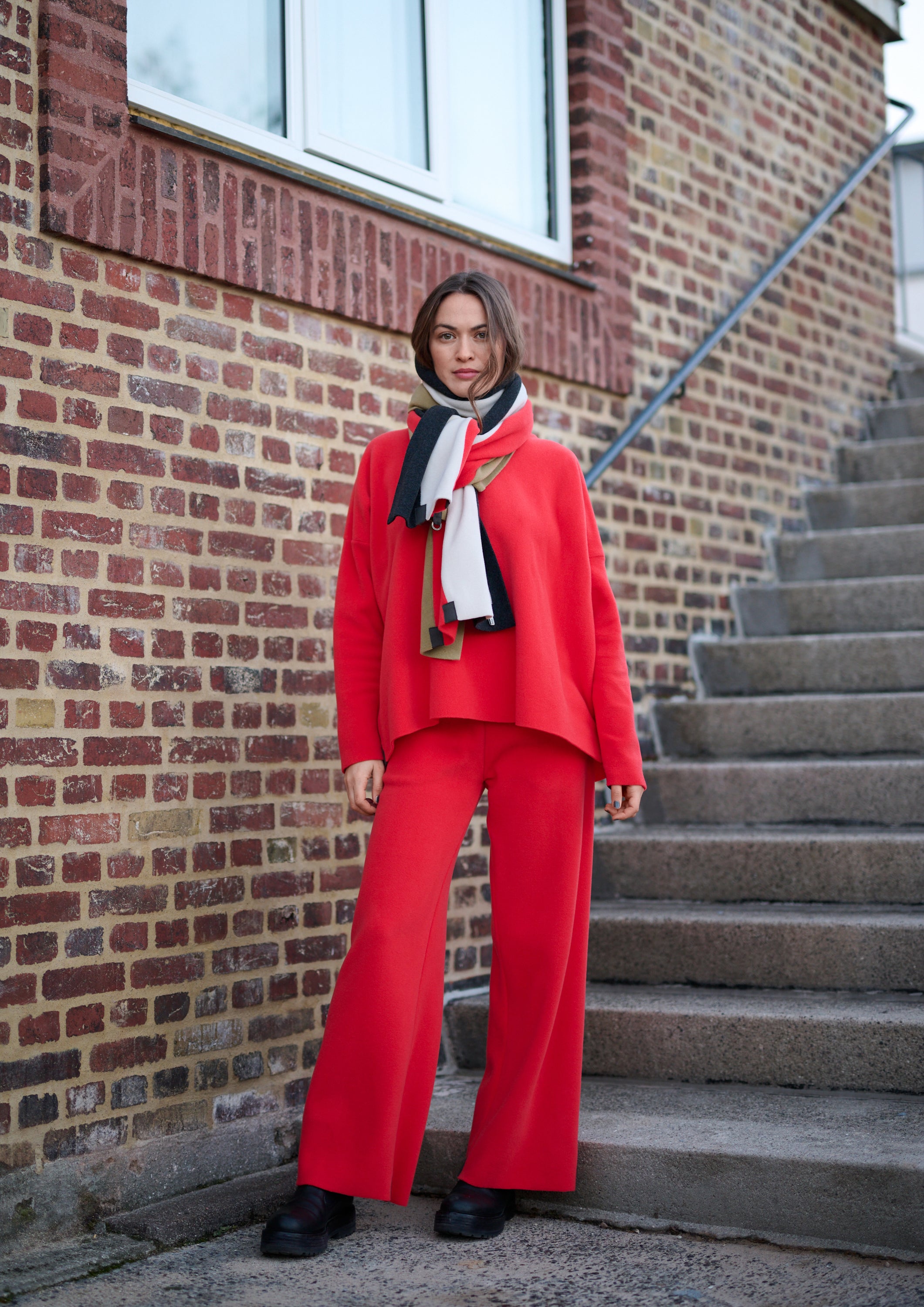 HENRIETTE STEFFENSEN COPENHAGEN FLARE HOSEN - 2116 BUKSER TOMATO 845