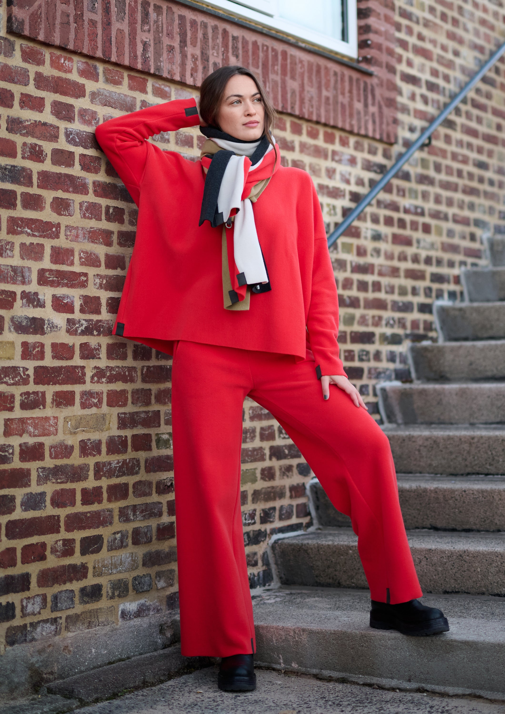 HENRIETTE STEFFENSEN COPENHAGEN FLARE HOSEN - 2116 BUKSER TOMATO 845
