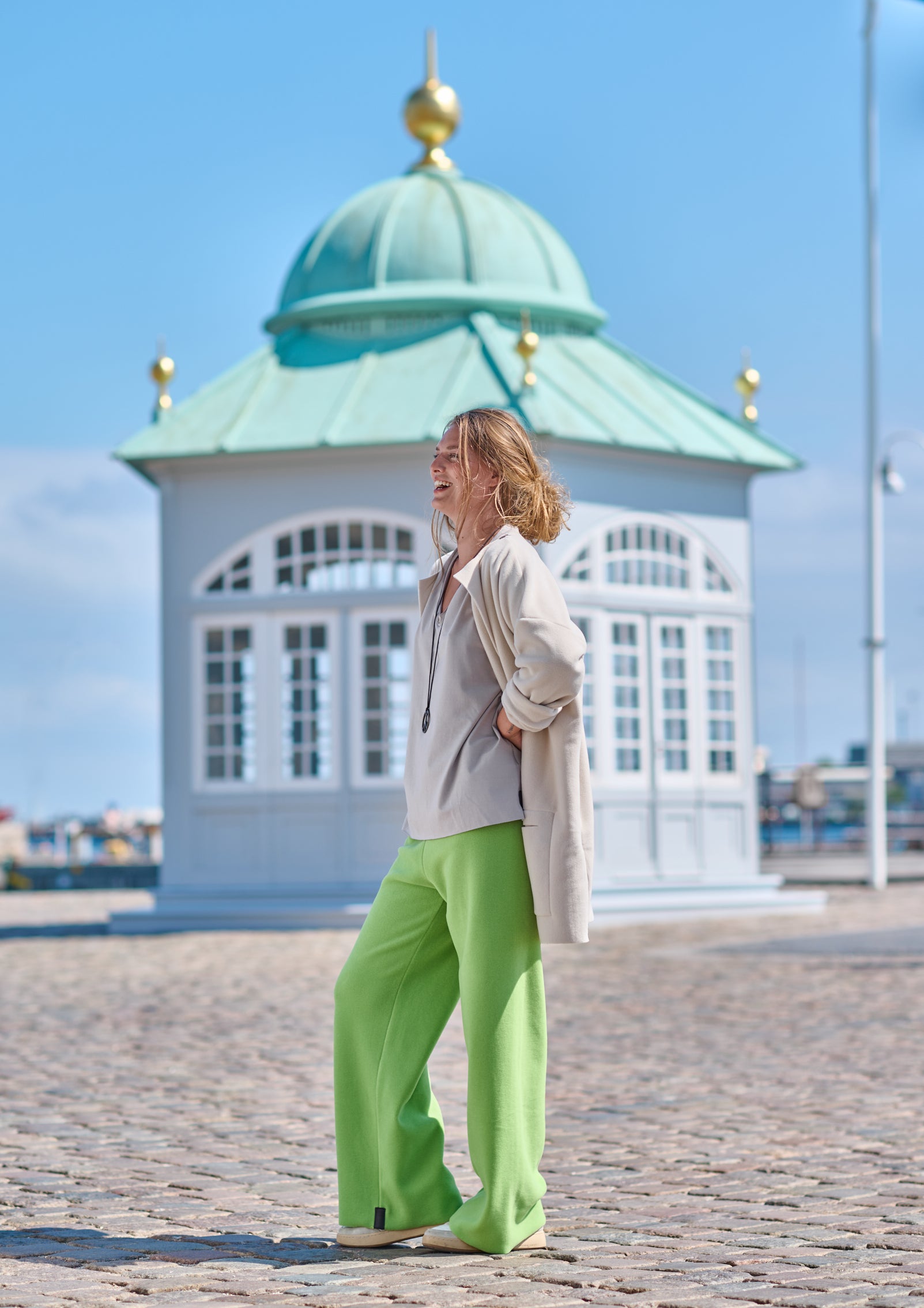 HENRIETTE STEFFENSEN COPENHAGEN FLARE HOSEN - 2117 BUKSER JUICY GREEN 788