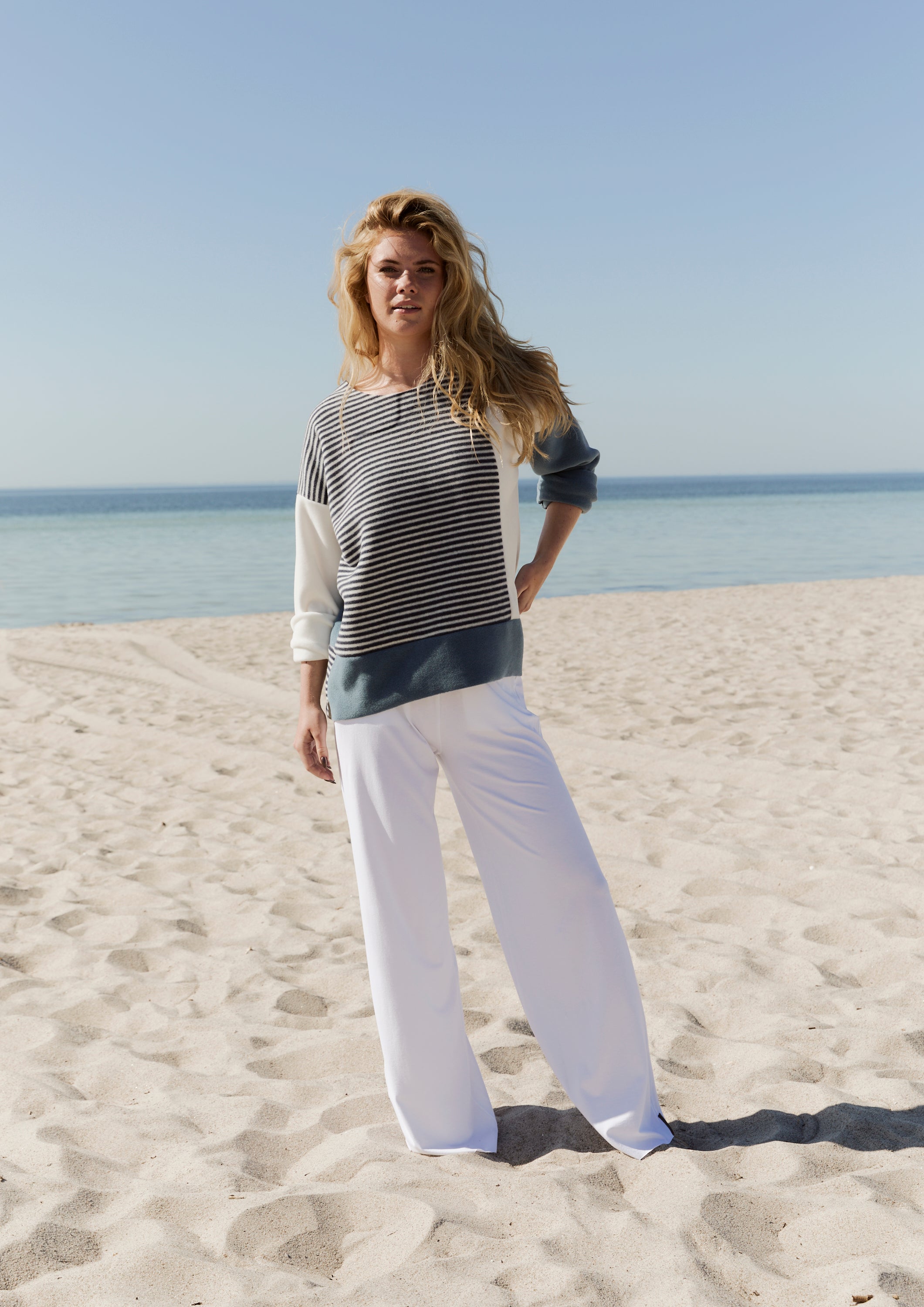 HENRIETTE STEFFENSEN COPENHAGEN FLARE HOSEN - 99013 BUKSER WHITE 816