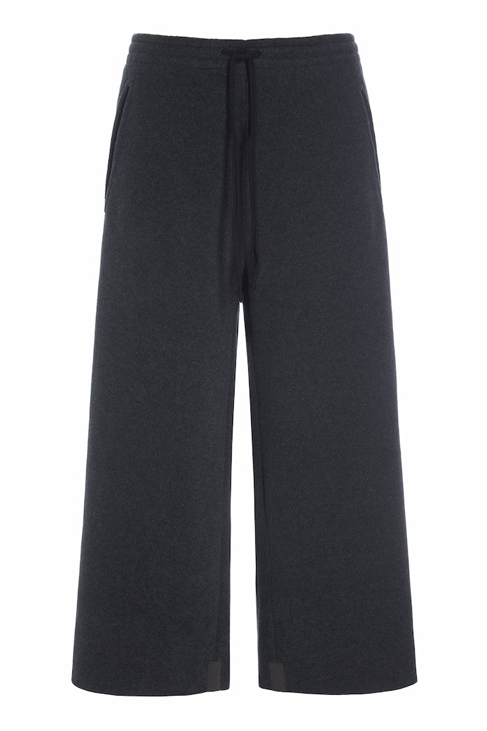 HENRIETTE STEFFENSEN COPENHAGEN FLARE HOSEN 3/4 LÄNGE - 2115 BUKSER SOFT BLACK 914