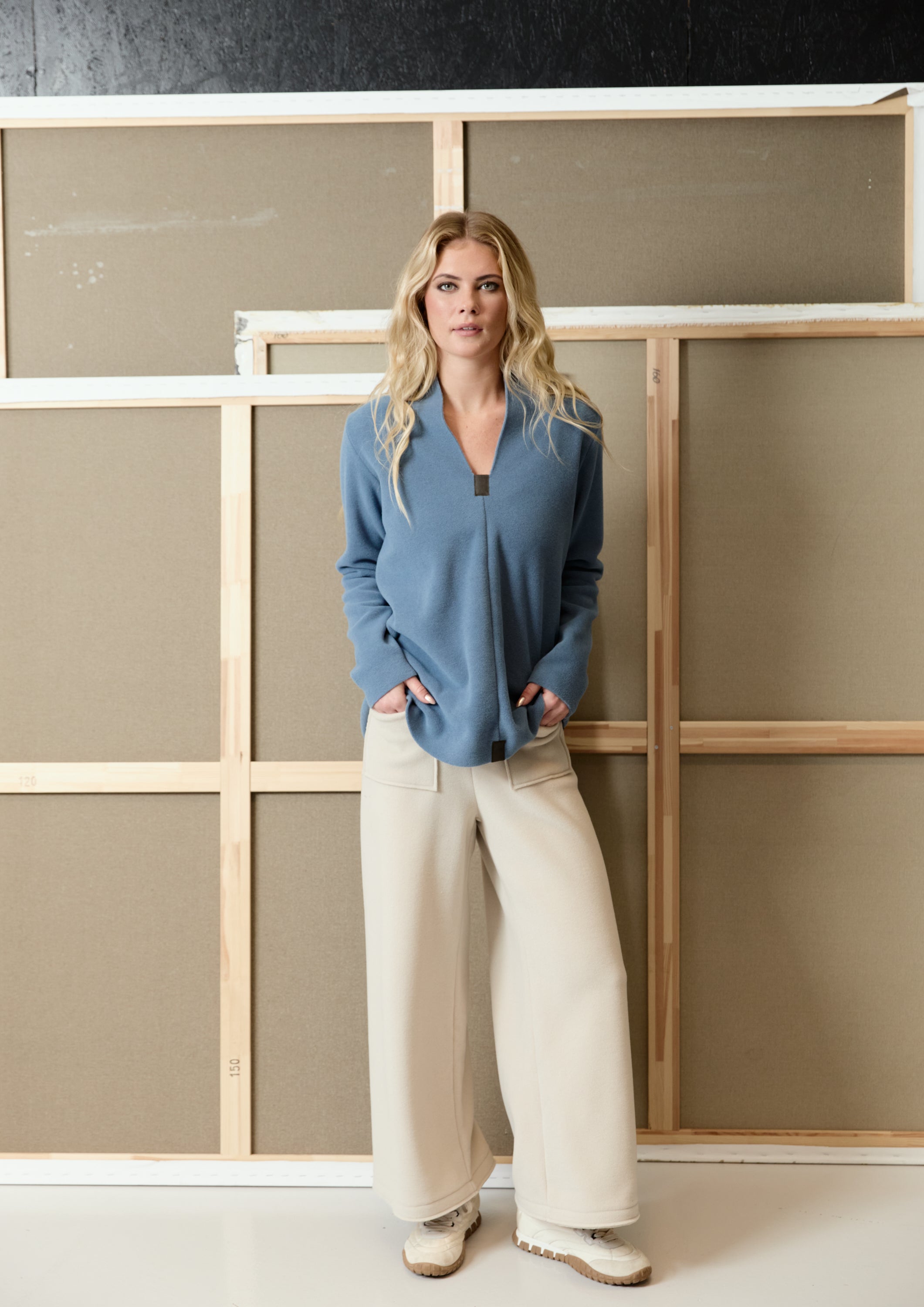 HENRIETTE STEFFENSEN COPENHAGEN FLARE HOSEN 3/4 LÄNGE - 2124 BUKSER KIT 831