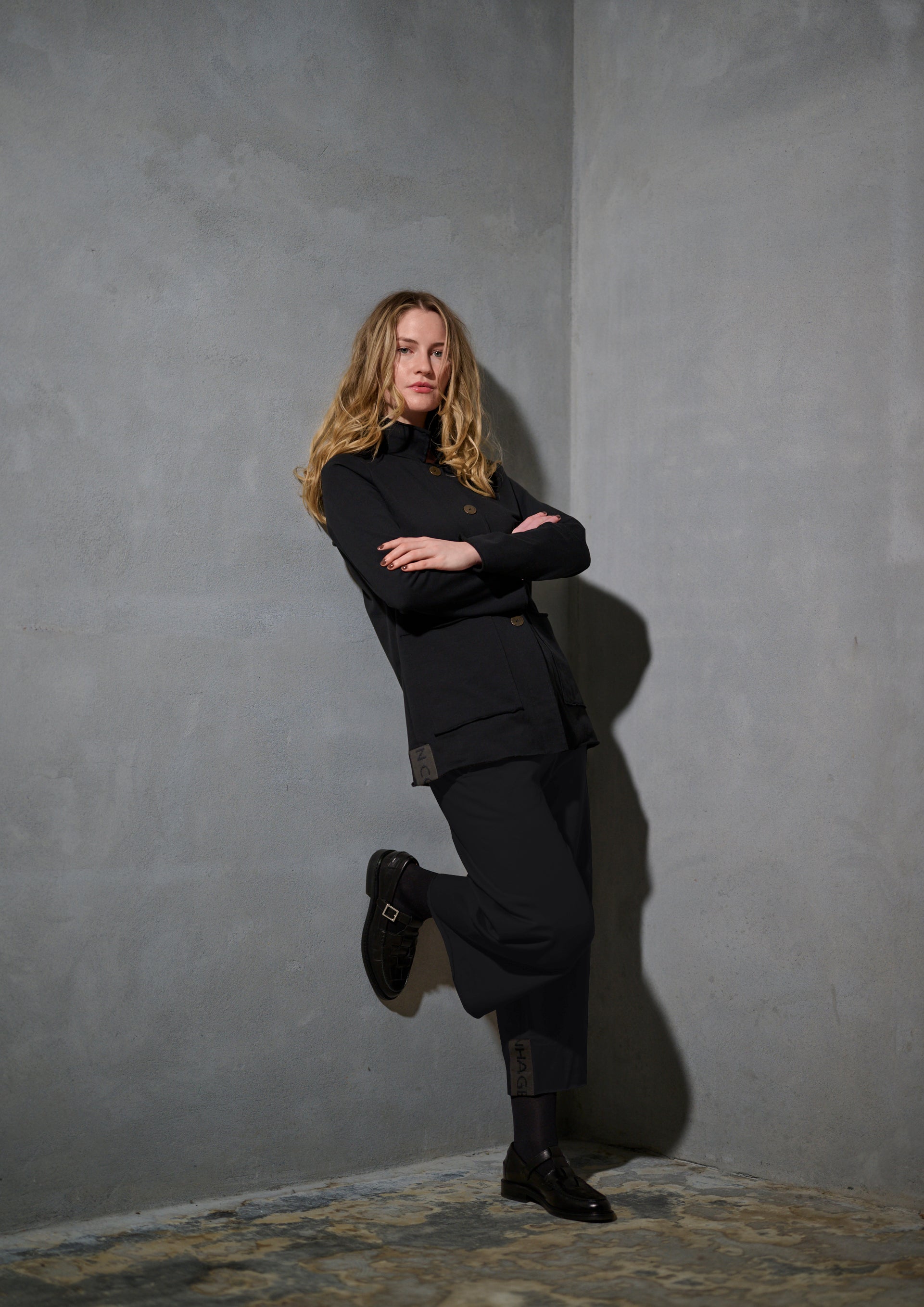 HENRIETTE STEFFENSEN COPENHAGEN FLARE SWEAT HOSEN 3/4 - 72016 BUKSER BLACK 900