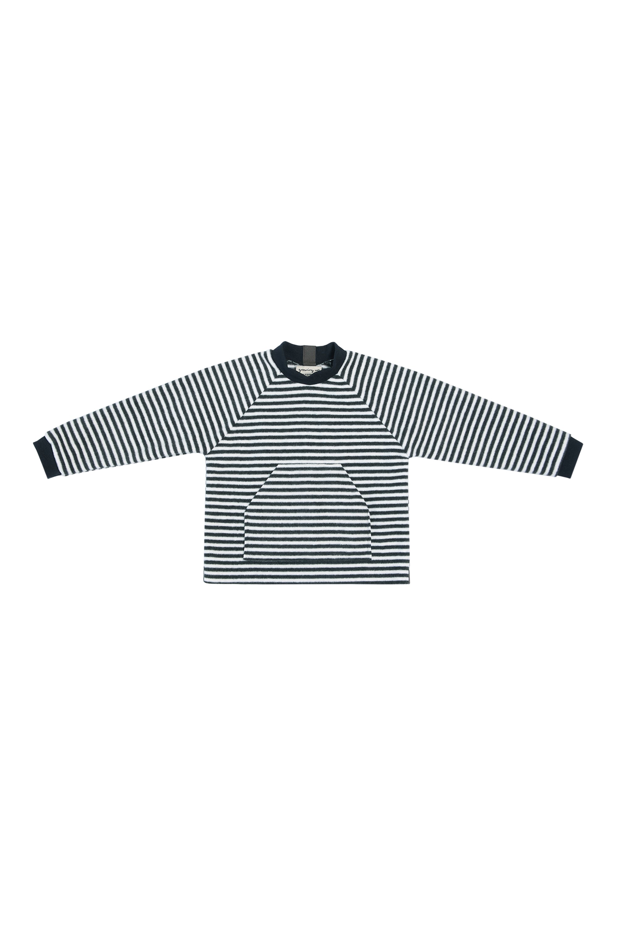 GROWING UP FLEECE BLOUSE POCKET CHILD - 109 GU BLUSER STRIPES B&W 673