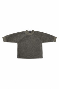 FLEECE BLUSE RUNDEM HALS BABY - 107 - BARK