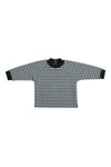 FLEECE BLUSE RUNDEM HALS BABY - 107 - STRIPES B&W