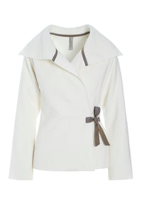 FLEECE CARDIGAN TAFT BAND - 7146 - OFF WHITE