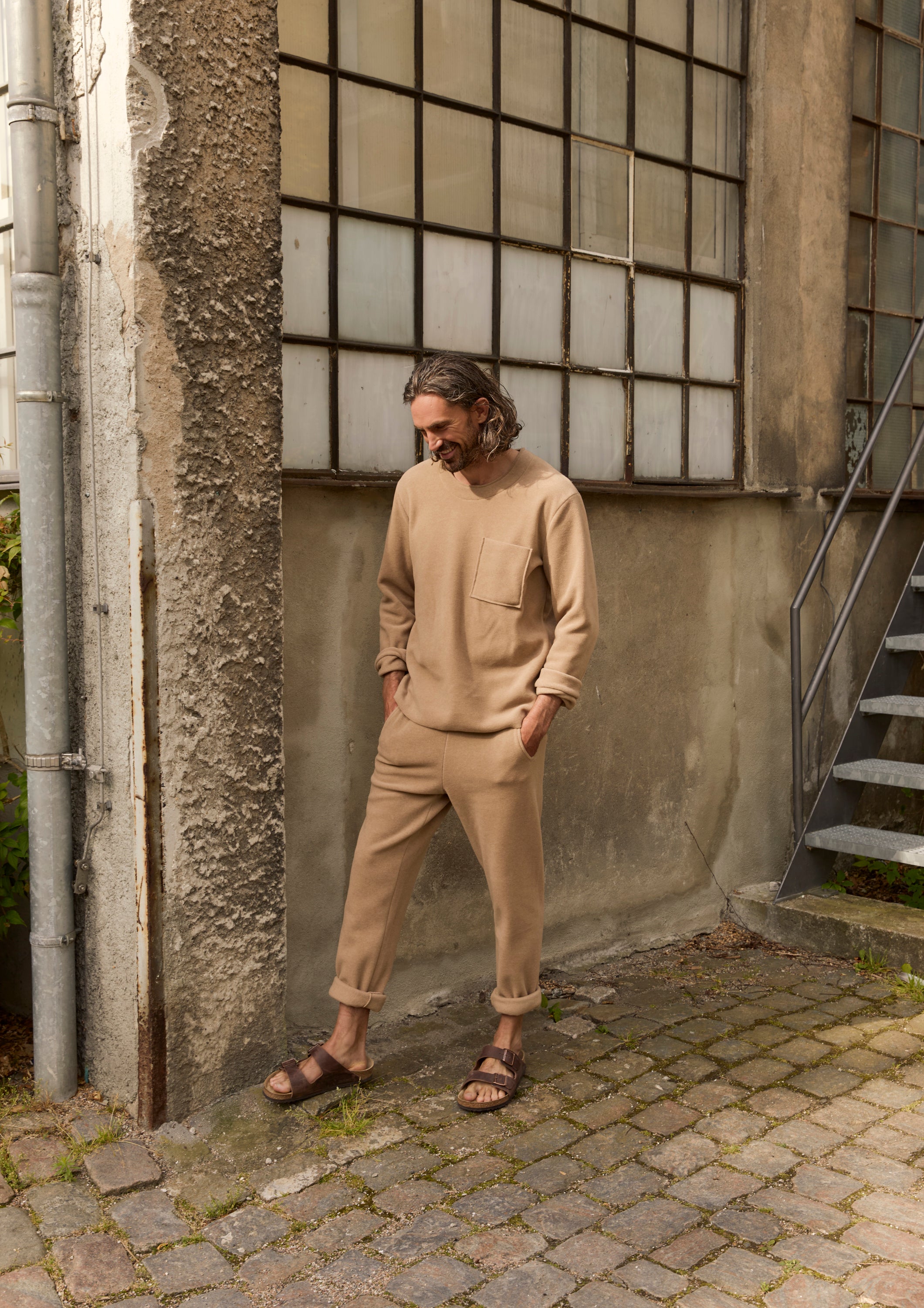 CARL BY STEFFENSEN COPENHAGEN FLEECE HOSEN - 1051C BUKSER CAMEL 815