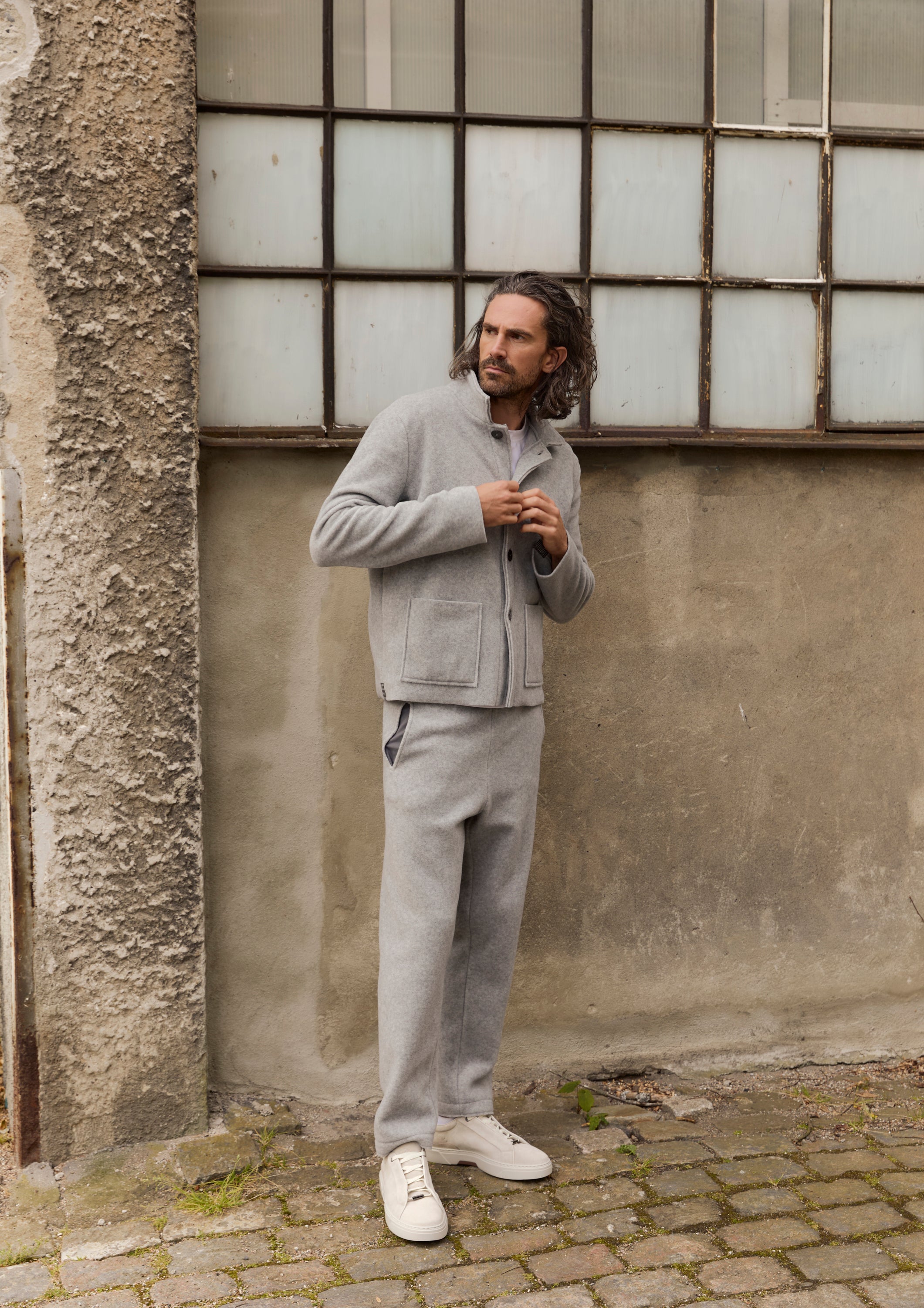 CARL BY STEFFENSEN COPENHAGEN FLEECE HOSEN - 1051C BUKSER LIGHT GREY 876