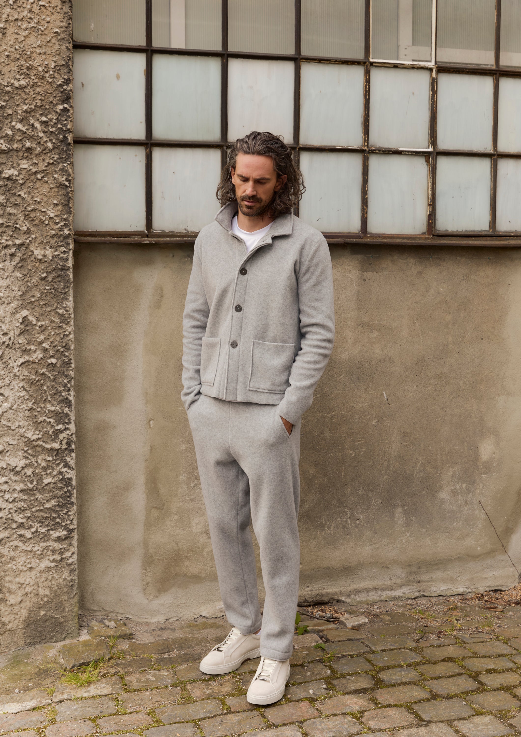 CARL BY STEFFENSEN COPENHAGEN FLEECE HOSEN - 1051C BUKSER LIGHT GREY 876