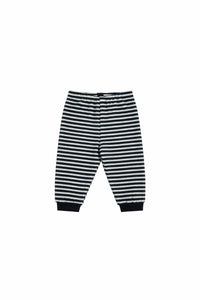 FLEECE HOSEN BABY - 216 - STRIPES B&W