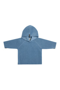 FLEECE KAPUZENBLUSE BABY - 108 - DUSTY BLUE
