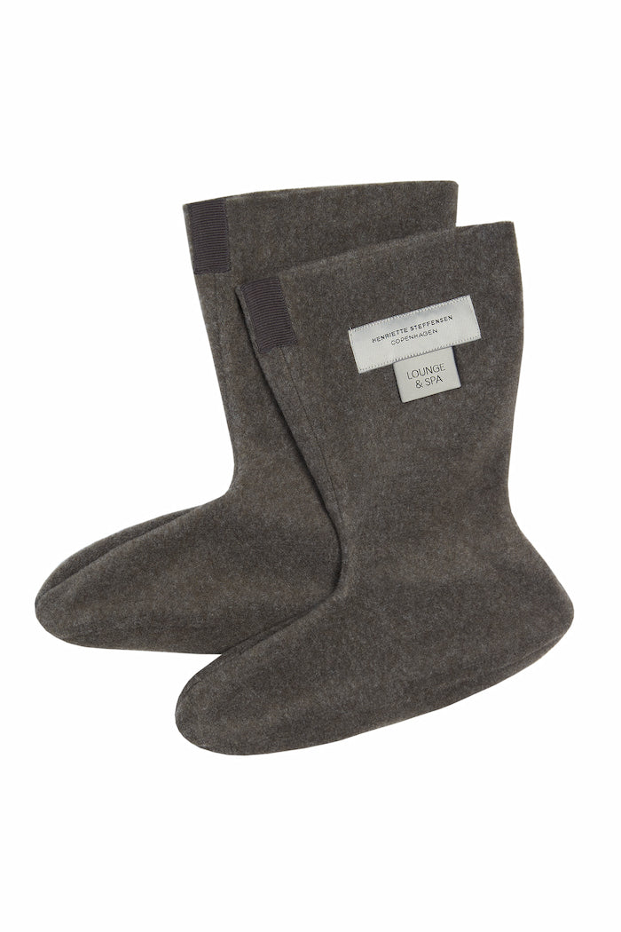 HENRIETTE STEFFENSEN COPENHAGEN FLEECE SOCKEN DAMEN - 4090 L & S ACCESSORIES BARK 320