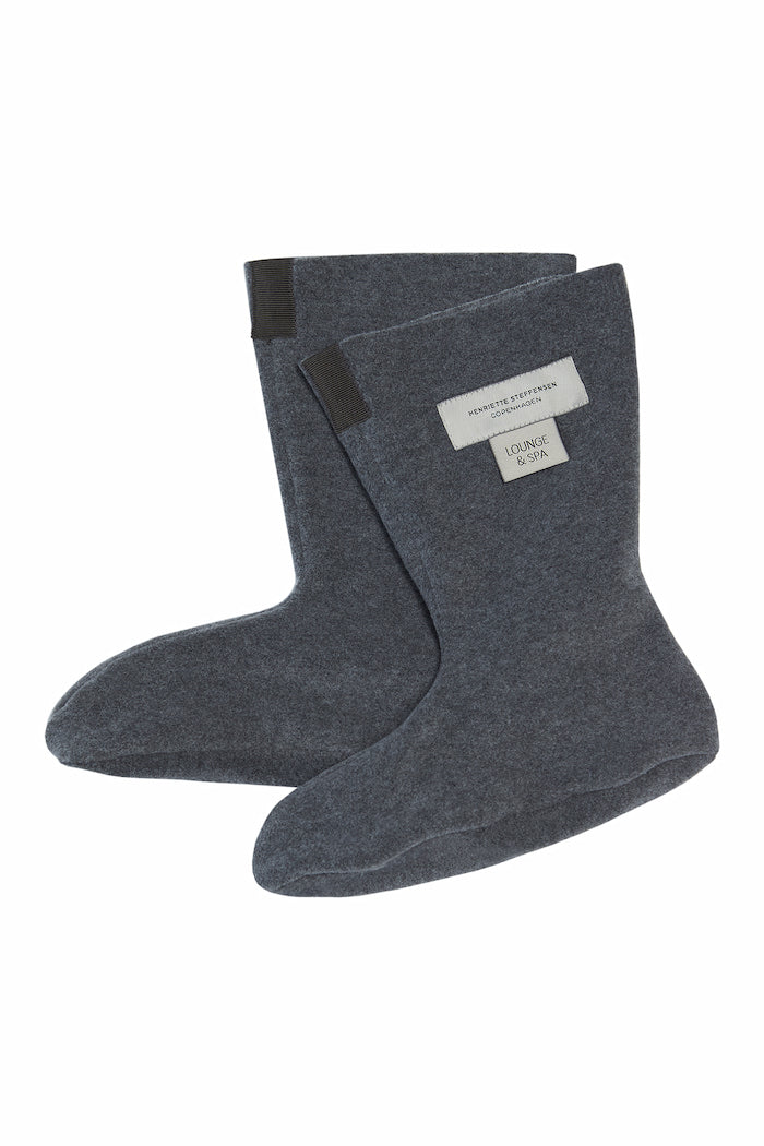 HENRIETTE STEFFENSEN COPENHAGEN FLEECE SOCKEN DAMEN - 4090 L & S ACCESSORIES GREY 905