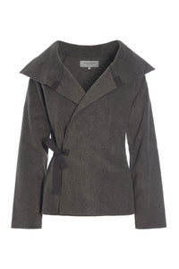 FLEECE WICKELCARDIGAN - 7146 - BARK