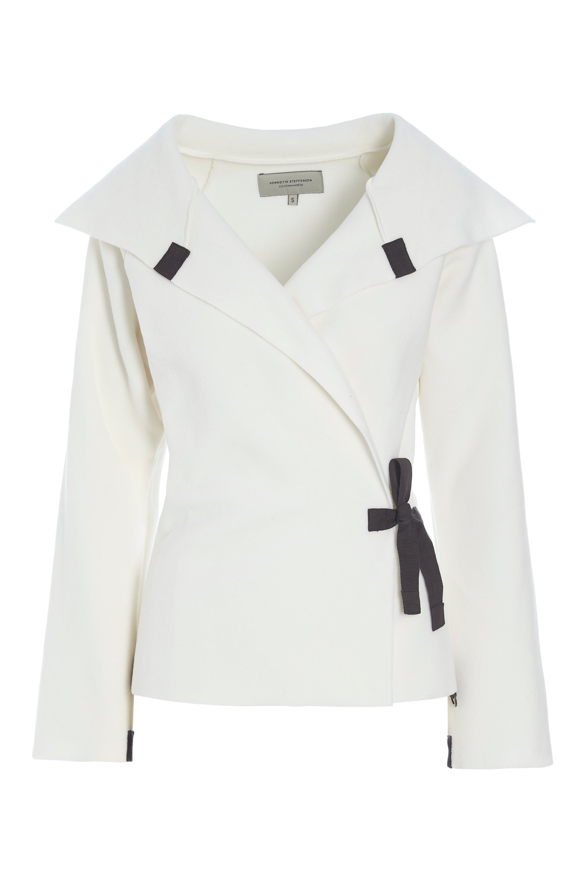 HENRIETTE STEFFENSEN COPENHAGEN FLEECE WICKELCARDIGAN - 7146 CARDIGANS OFF WHITE 802