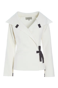 FLEECE WICKELCARDIGAN - 7146 - OFF WHITE