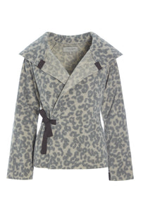 FLEECE WICKELCARDIGAN - 7146 - LEOPARD grey