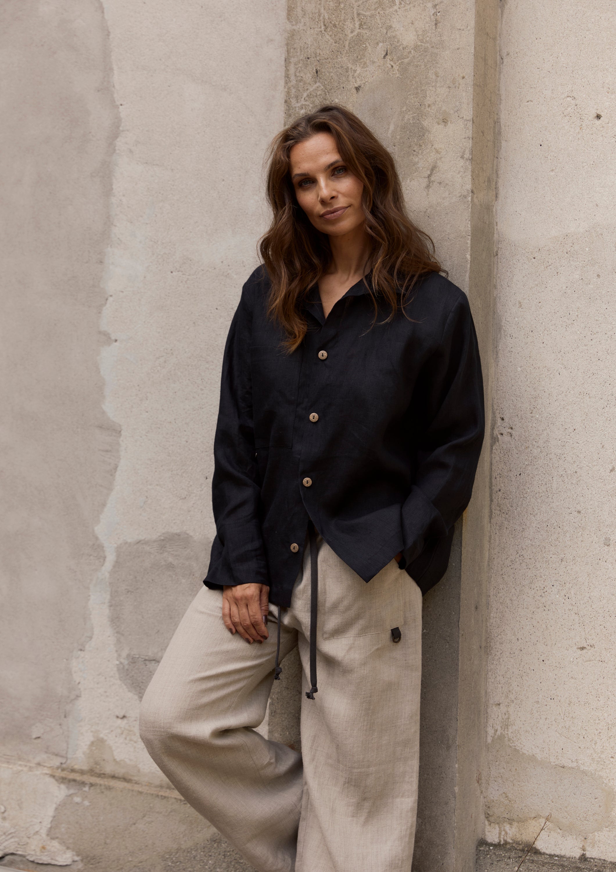 HENRIETTE STEFFENSEN COPENHAGEN HEMD - 81000 SKJORTE BLACK 900