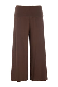 HOSE MIT FALTEN AN DER TAILLE - 99017 - CHOCOLATE
