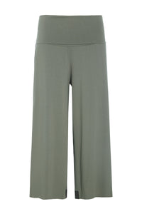 HOSE MIT FALTEN AN DER TAILLE - 99017 - DUSTY GREEN