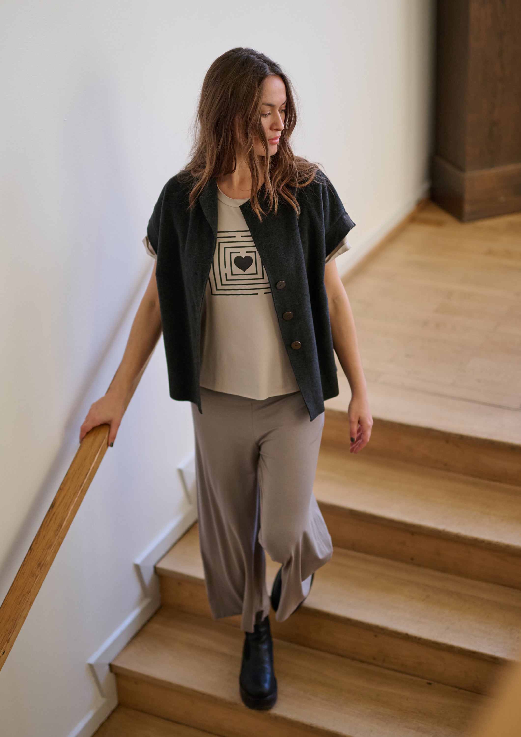 HENRIETTE STEFFENSEN COPENHAGEN HOSE MIT FALTEN AN DER TAILLE - 99017 BUKSER ELEPHANT 654