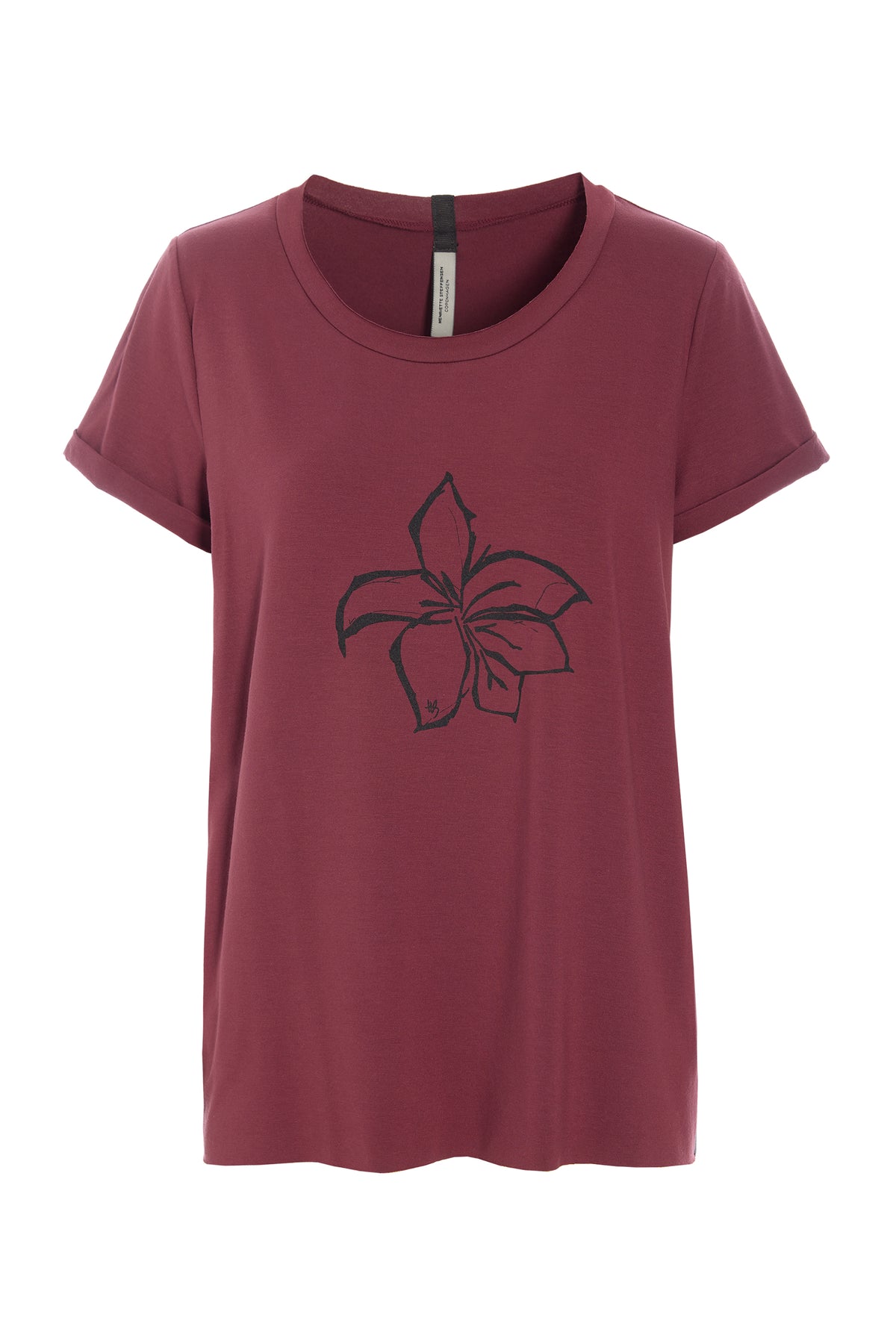 HENRIETTE STEFFENSEN COPENHAGEN HS FLOWER - 96107 T-SHIRTS BORDEAUX 474
