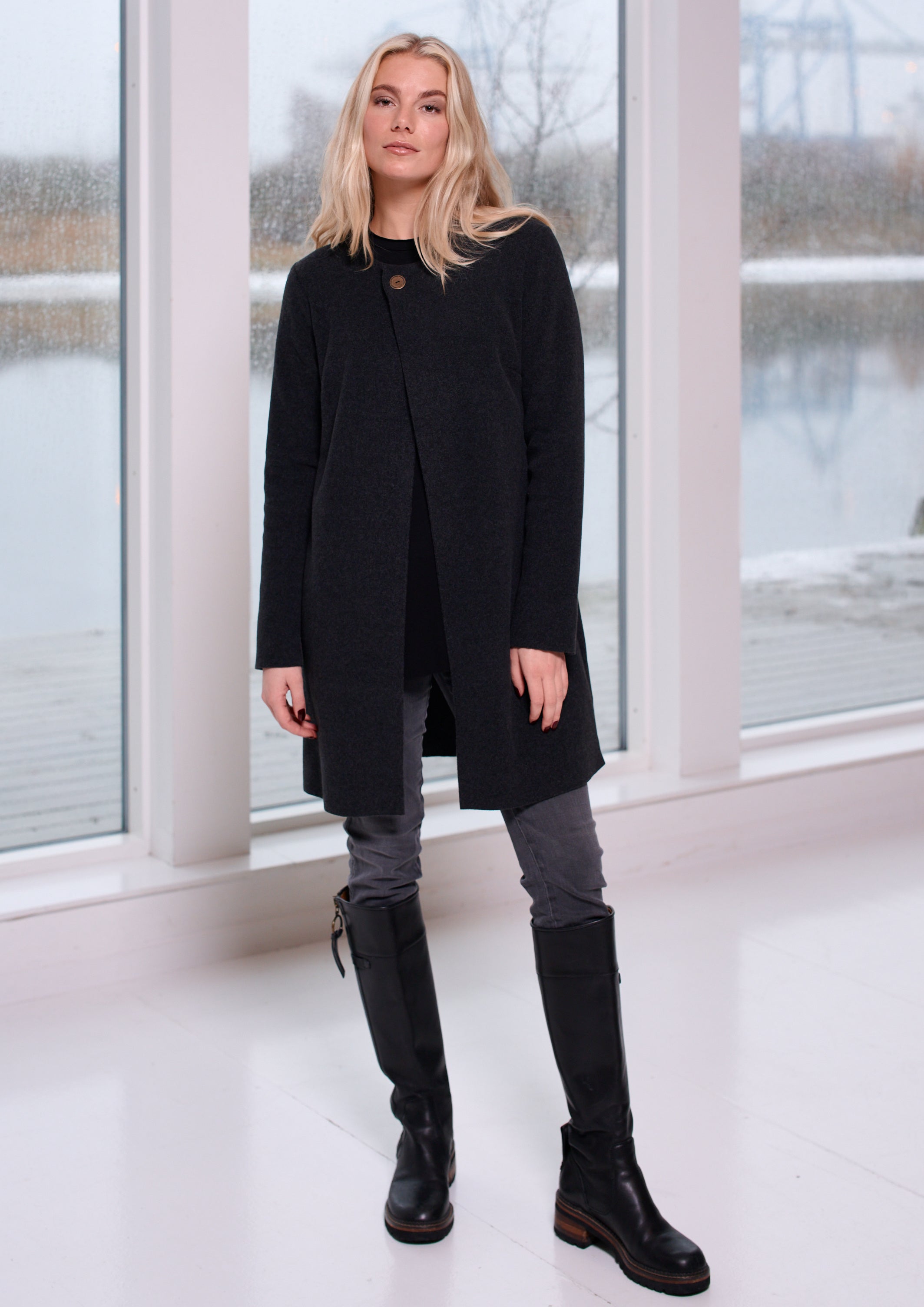 HENRIETTE STEFFENSEN COPENHAGEN JACKE - 7148 CARDIGANS SOFT BLACK 914