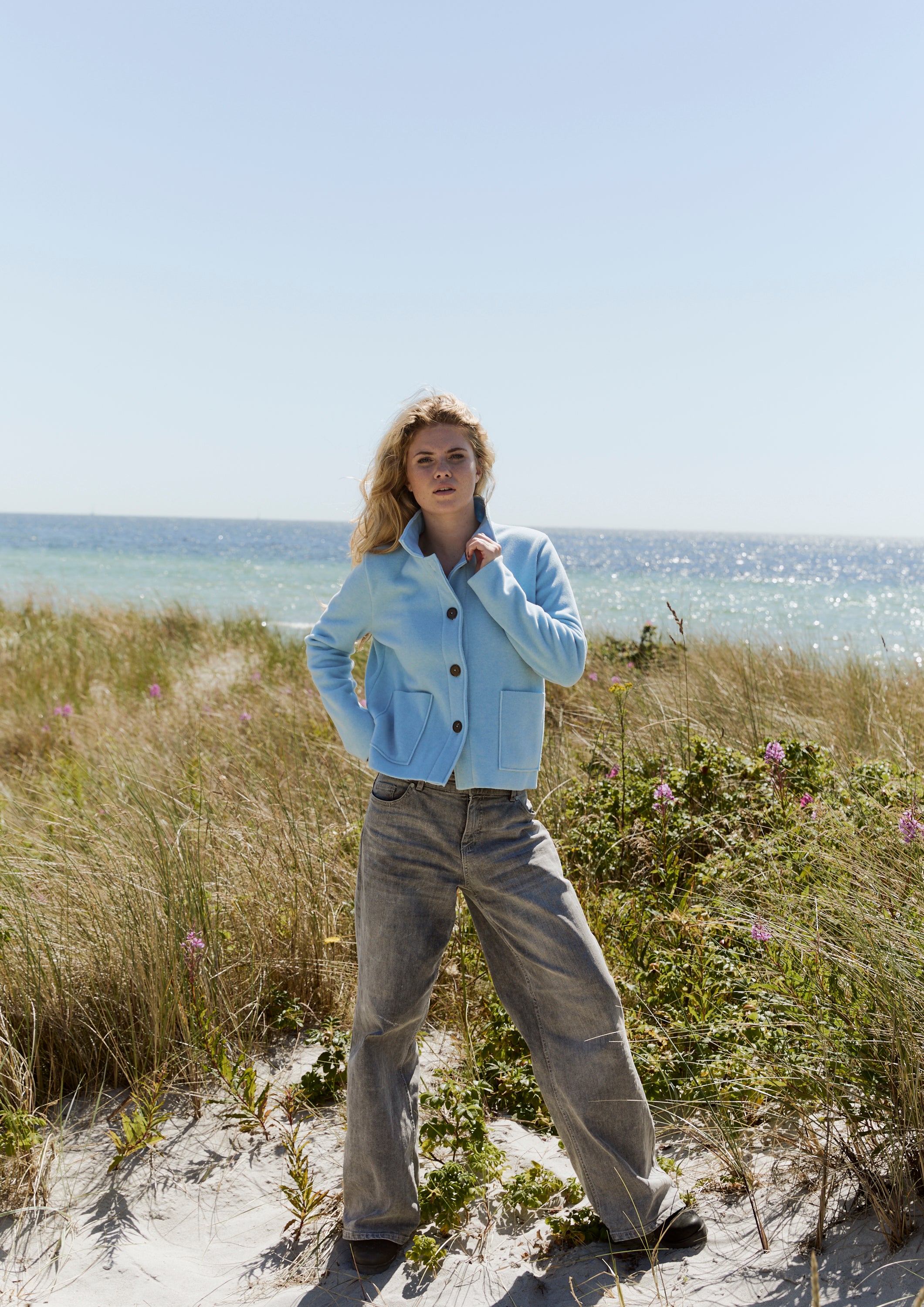 HENRIETTE STEFFENSEN COPENHAGEN JACKE - 7164 CARDIGANS BABY BLUE 671