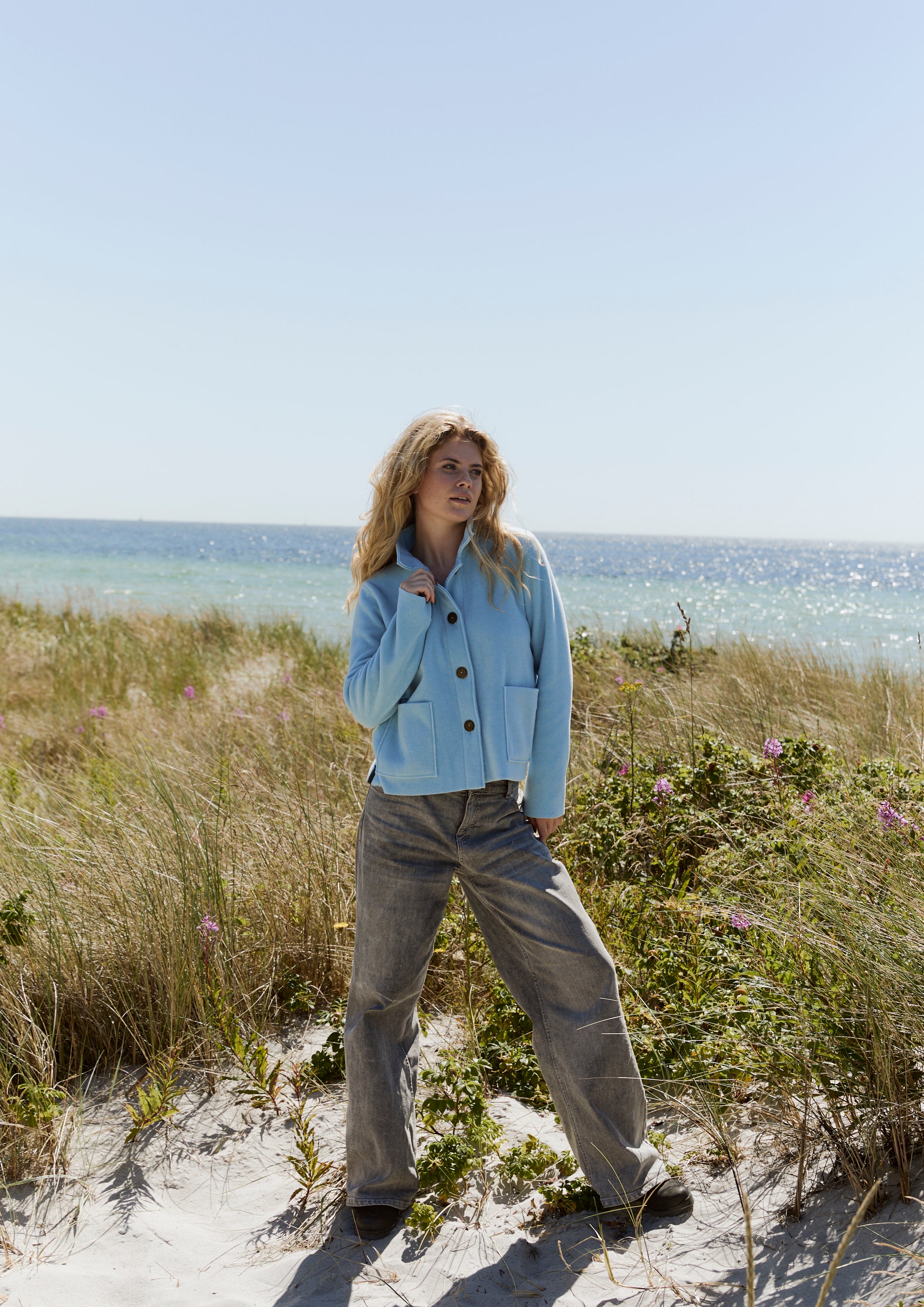 HENRIETTE STEFFENSEN COPENHAGEN JACKE - 7164 CARDIGANS BABY BLUE 671