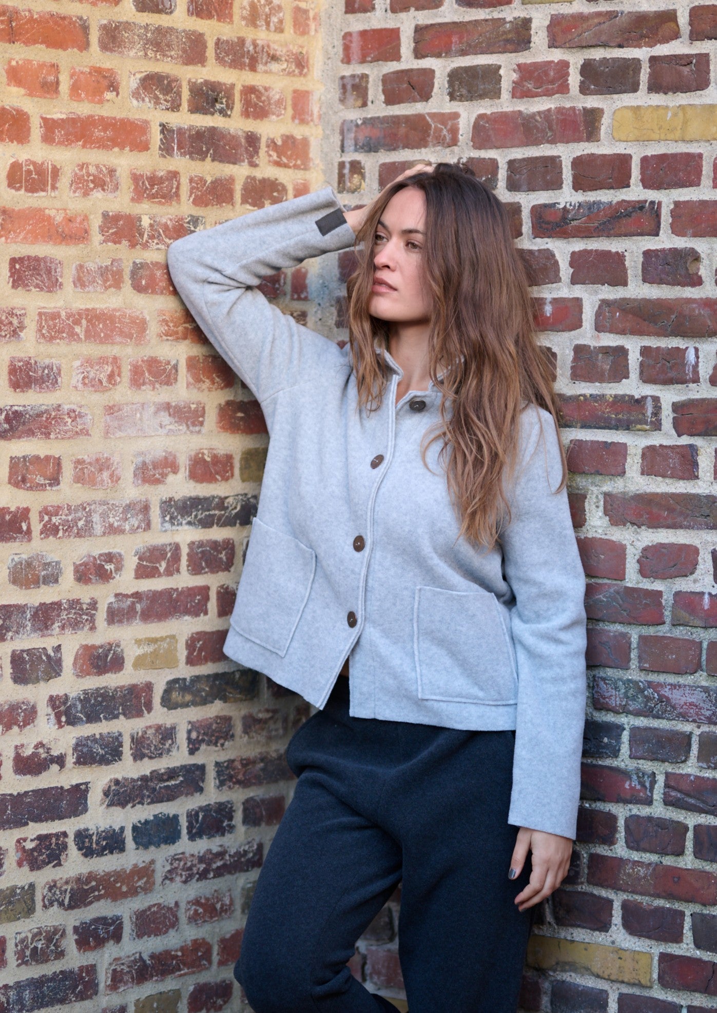 HENRIETTE STEFFENSEN COPENHAGEN JACKE - 7164 CARDIGANS LIGHT GREY 876